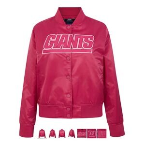 Pro Standard® Women's 2XL New York Giants Triple Pink Satin Jacket - $115